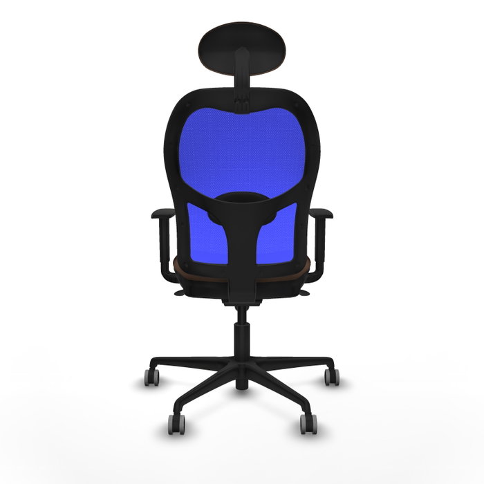 PIQUERAS Y CRESPO Silla de oficina Jorquera con mecanismo Sincro, Tela Marrón oscuro y Malla Azul PIQUERAS Y CRESPO Silla de oficina Jorquera con mecanismo Sincro, Tela Marrón oscuro y Malla Azul