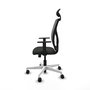 PIQUERAS Y CRESPO Silla de oficina Motilla con mecanismo Sincro, Negro/Gris