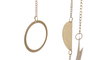 DKD Home Decor Decoración Colgante de Hierro Lunas y Estrellas Dorado