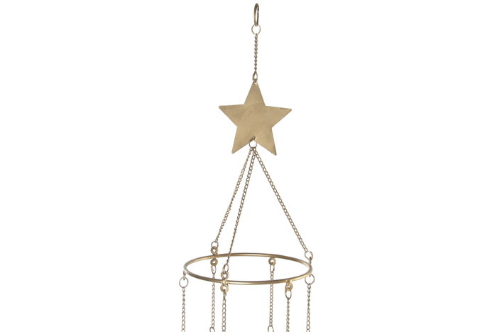 DKD Home Decor Decoración Colgante de Hierro Lunas y Estrellas Dorado DKD Home Decor Decoración Colgante de Hierro Lunas y Estrellas Dorado