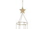 DKD Home Decor Decoración Colgante de Hierro Lunas y Estrellas Dorado