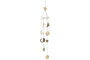 DKD Home Decor Decoración Colgante de Hierro Lunas y Estrellas Dorado