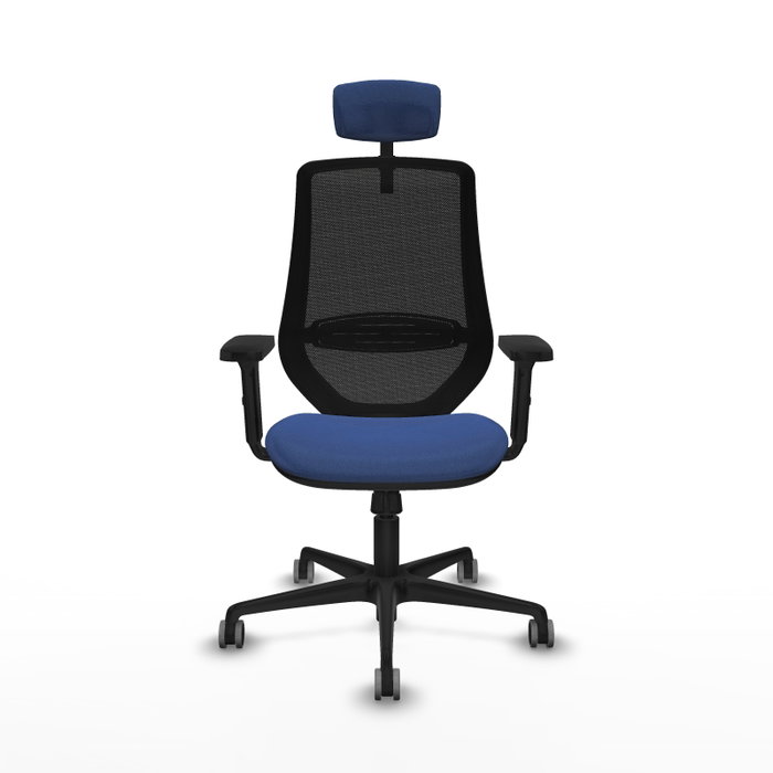 PIQUERAS Y CRESPO Silla de oficina Mardos con mecanismo Sincro, Azul marino y Negro