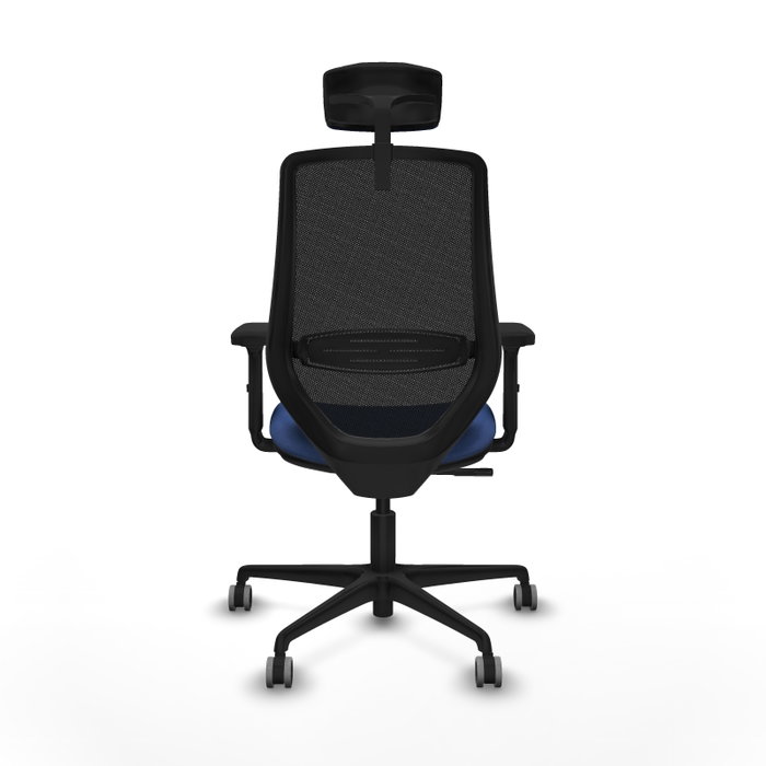 PIQUERAS Y CRESPO Silla de oficina Mardos con mecanismo Sincro, Azul marino y Negro