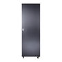MicroConnect Armario Rack de 19 Pulgadas 32HU, Ancho 600x800 mm, Negro RAL 9004, con Puertas de Cristal y Metálica, Ruedas y Patas