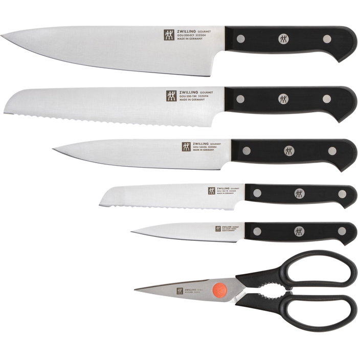 Zwilling Gourmet Set de bloque de cuchillos de 7 piezas, autoafilante, negrosku_id_placeholder_123 Zwilling Gourmet Set de bloque de cuchillos de 7 piezas, autoafilante, negrosku_id_placeholder_123