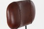 DKD Home Decor Taburete Vintage Piel y Metal Marron Negro 46 x 118 x 45 cm