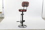 DKD Home Decor Taburete Vintage Piel y Metal Marron Negro 46 x 118 x 45 cm
