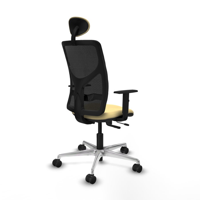 PIQUERAS Y CRESPO Silla de oficina Motilla con mecanismo Sincro/Traslack, Crema y Negro PIQUERAS Y CRESPO Silla de oficina Motilla con mecanismo Sincro/Traslack, Crema y Negro