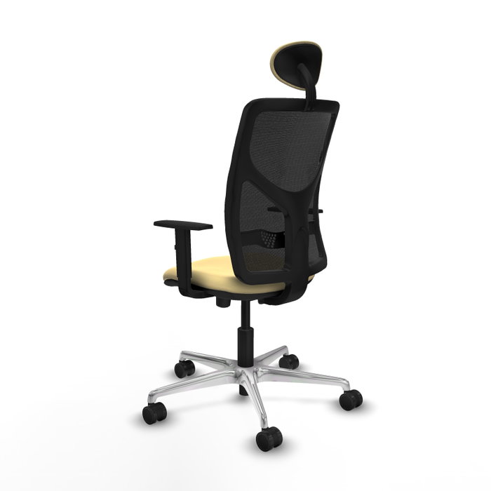 PIQUERAS Y CRESPO Silla de oficina Motilla con mecanismo Sincro/Traslack, Crema y Negro PIQUERAS Y CRESPO Silla de oficina Motilla con mecanismo Sincro/Traslack, Crema y Negro
