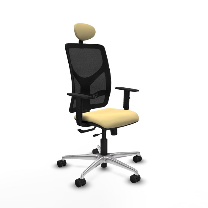 PIQUERAS Y CRESPO Silla de oficina Motilla con mecanismo Sincro/Traslack, Crema y Negro PIQUERAS Y CRESPO Silla de oficina Motilla con mecanismo Sincro/Traslack, Crema y Negro