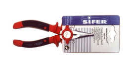 SIFER Alicate de punta redonda y plana 6 pulg. satinado E1511