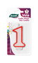 Algon Vela Blanca Con Borde Rojo 7 cm N.1 (36 Unidades)