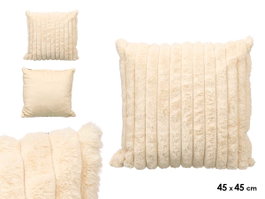 GIFTDECOR Cojín Rayas Beige 45x45cm