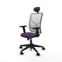 PIQUERAS Y CRESPO Silla de oficina Motilla con Mecanismo Sincro, Morado y Blanco