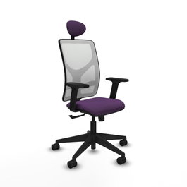 PIQUERAS Y CRESPO Silla de oficina Motilla con Mecanismo Sincro, Morado y Blanco