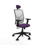 PIQUERAS Y CRESPO Silla de oficina Motilla con Mecanismo Sincro, Morado y Blanco