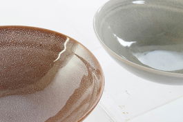 DKD Home Decor Greature 2 Plato Moderno Marron Verde 23 x 7.3 x 23 cm (12 Unidades)