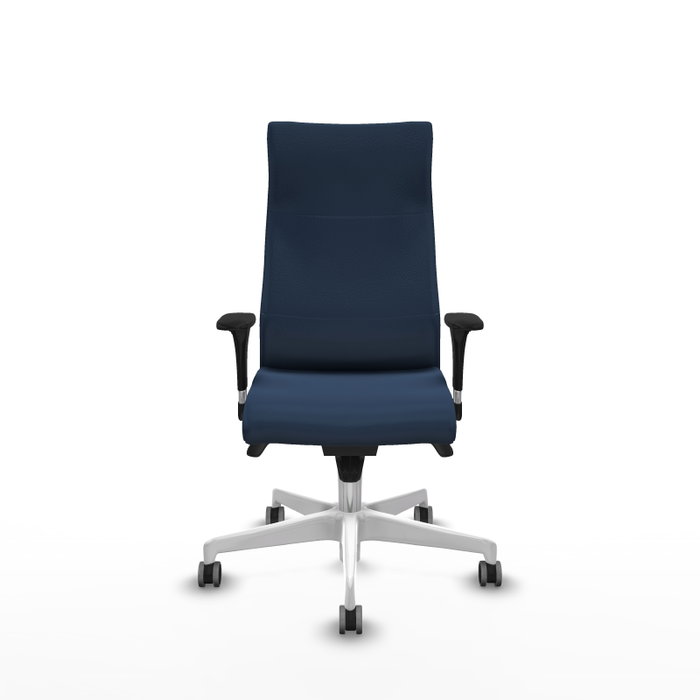 PIQUERAS Y CRESPO Sillón Albacete Azul Marino con Mecanismo Sincro y Base Blanca PIQUERAS Y CRESPO Sillón Albacete Azul Marino con Mecanismo Sincro y Base Blanca