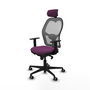 PIQUERAS Y CRESPO Silla de oficina Jorquera con mecanismo Sincro, Morado/Gris