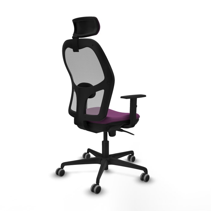 PIQUERAS Y CRESPO Silla de oficina Jorquera con mecanismo Sincro, Morado/Gris