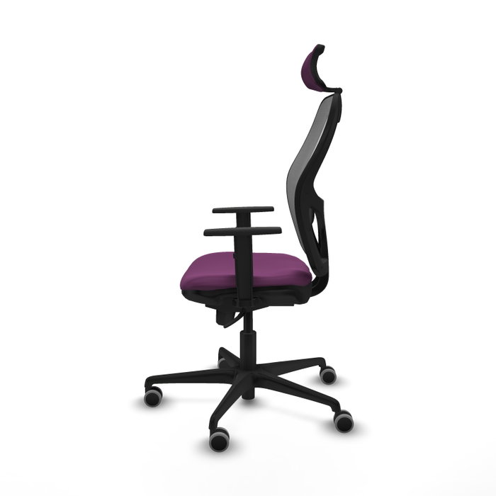 PIQUERAS Y CRESPO Silla de oficina Jorquera con mecanismo Sincro, Morado/Gris