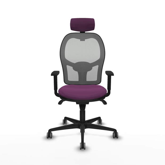 PIQUERAS Y CRESPO Silla de oficina Jorquera con mecanismo Sincro, Morado/Gris