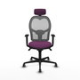 PIQUERAS Y CRESPO Silla de oficina Jorquera con mecanismo Sincro, Morado/Gris