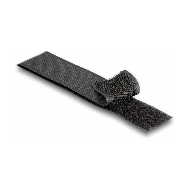 DeLOCK Cinta de gancho y bucle de alta resistencia 15 m x 25 mm negro
