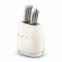 Juego de Cuchillos de Cocina y Soporte Smeg KBSF02CR Crema