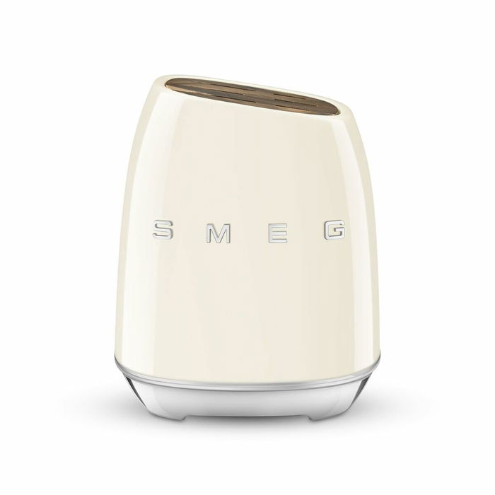 Juego de Cuchillos de Cocina y Soporte Smeg KBSF02CR Crema