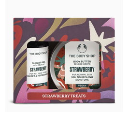 The Body Shop Strawberry Lote Regalo 2 Piezas Gel de Ducha y Manteca Corporal Aroma Dulce