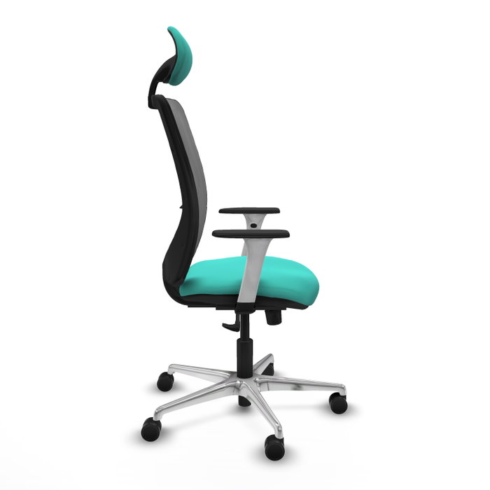 PIQUERAS Y CRESPO Silla de oficina Zulema con mecanismo Sincro, Turquesa y Gris PIQUERAS Y CRESPO Silla de oficina Zulema con mecanismo Sincro, Turquesa y Gris