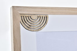 DKD Home Decor Marco de Foto 13x18 cm Marrón Blanco MDF Cristal