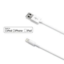 Celly USBLIGHT Cable Lightning a USB A, Conectores Derechos, Color Blanco