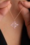 Heliophilia Silver NRZ999050 Collar de Plata de Ley 925 con Baño de Oro Rosa y Circón, Estilo Elegante con Colgante para Mujer, 42cm