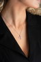 Heliophilia Silver NRZ999050 Collar de Plata de Ley 925 con Baño de Oro Rosa y Circón, Estilo Elegante con Colgante para Mujer, 42cm