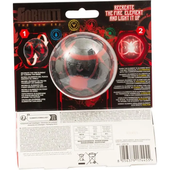 Gormiti GRV011 Elesphere Electrónica con Efectos de Iluminación de Fuego para Niños a partir de 4 Años