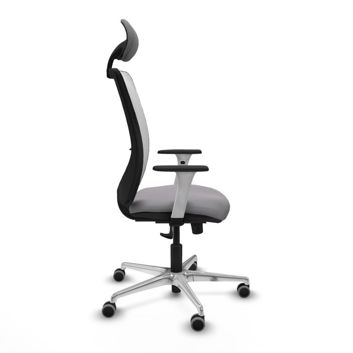 PIQUERAS Y CRESPO Silla de oficina Zulema con mecanismo Sincro, Gris y Blanco