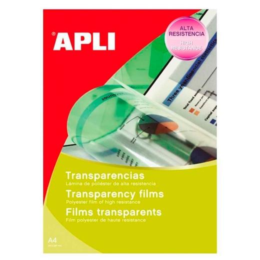 Apli Pack de 10 Hojas de Transparencias Autoadhesivas A4 para Inkjet Apli Pack de 10 Hojas de Transparencias Autoadhesivas A4 para Inkjet