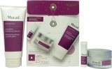 Murad The Derm Report Smoothing & Quenching Skin Set 200ml con Limpiador Exfoliante, Suero de Recuperación y Crema Hidratante