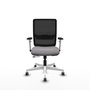 PIQUERAS Y CRESPO Silla de oficina Haches con mecanismo Sincro/Traslack Gris y Negro