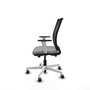 PIQUERAS Y CRESPO Silla de oficina Haches con mecanismo Sincro/Traslack Gris y Negro