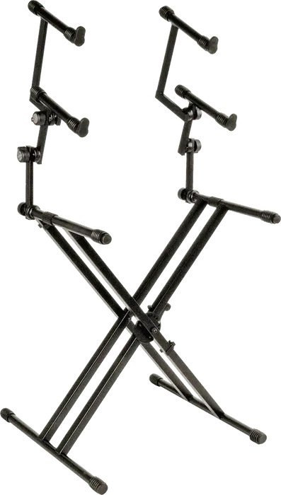 QUIKLOK Soporte Teclado Ql623 Formato "X" Doble Perfil Acero 3 Niveles Ajustable 120kg Negro Plegable QUIKLOK Soporte Teclado Ql623 Formato "X" Doble Perfil Acero 3 Niveles Ajustable 120kg Negro Plegable