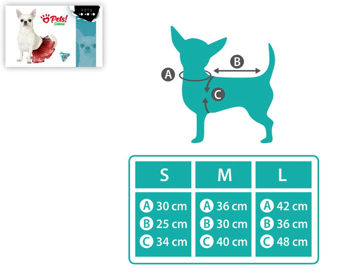 Disfraz para Mascota Tutú Rojo Circo Talla S