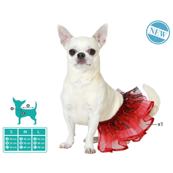 Disfraz de Circo para Perro o Gato Tutú Rojo S - Polyester Disfraz de Circo para Perro o Gato Tutú Rojo S - Polyester