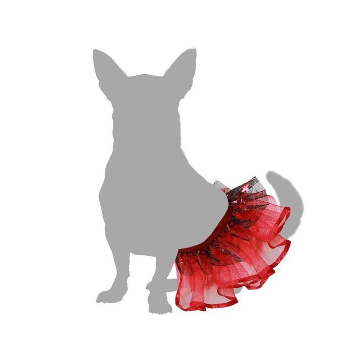 Disfraz de Circo para Perro o Gato Tutú Rojo S - Polyester Disfraz de Circo para Perro o Gato Tutú Rojo S - Polyester
