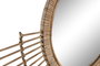 DKD Home Decor Espejo de Ratán 68x68 cm Marrón Natural