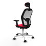 PIQUERAS Y CRESPO Silla de oficina Jorquera con mecanismo Sincro/Traslack Rojo y Blanco