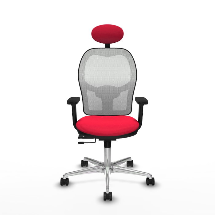 PIQUERAS Y CRESPO Silla de oficina Jorquera con mecanismo Sincro/Traslack Rojo y Blanco PIQUERAS Y CRESPO Silla de oficina Jorquera con mecanismo Sincro/Traslack Rojo y Blanco